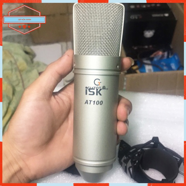 [Mã ELHACE giảm 4% đơn 300K] Micro Thu Âm AT-100 Cao Cấp Mic Hát Karaoke Livestream Đa Năng