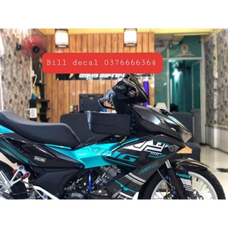 Tem rời winner x chế king xanh đen phối trắng xám, tem xe đẹp, tem xe chất lượng, tem xe giá rẻ, tem xe độc lạ