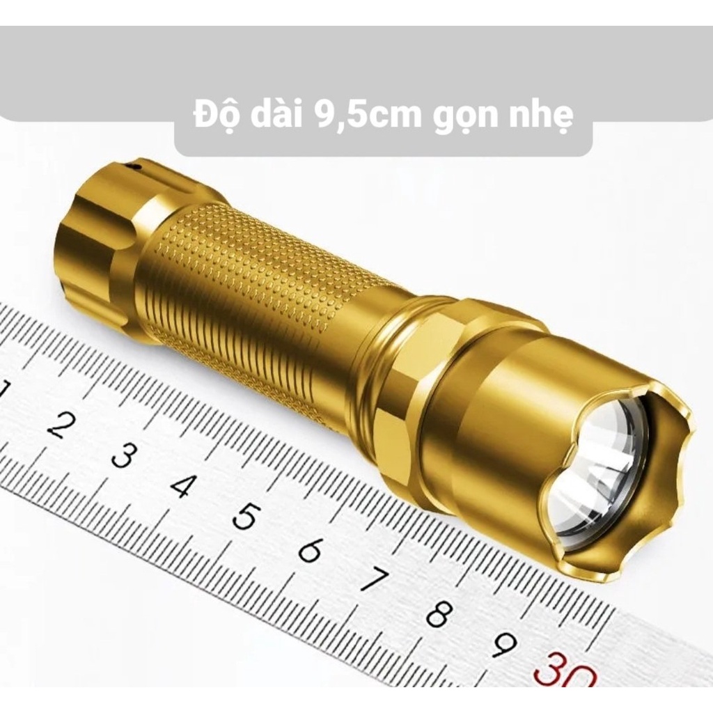 Đèn pin led mini đặc biệt siêu sáng, chiếu xa USB có thể sạc di dộng đa chức năng, siêu bền, đẹp chống nước