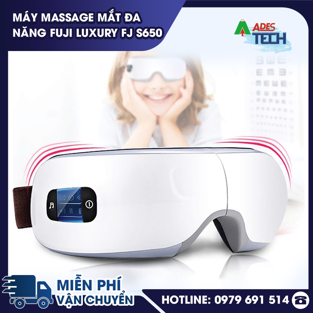 Máy Massage Mắt Đa Năng Fuji Luxury FJ S650 - Giảm đau mỏi mắt, quầng thâm, cải thiện thị lực