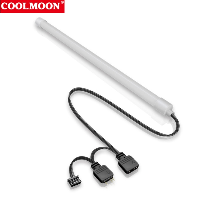 Hộp Led Silicon ARGB Coolmoon 30cm, Đồng Bộ Màu Với Mainboard, Hub coolmoon.