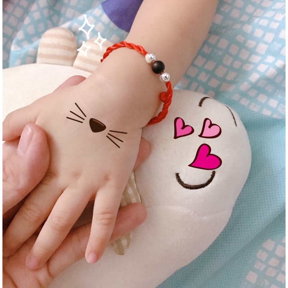 Vòng Tay Chỉ Đỏ May Mắn, Nhung Thỏ.