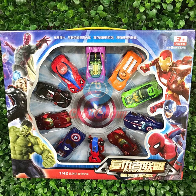 SET 10 CHIẾC XE SẮT SIÊU ANH HÙNG AVENGERS
