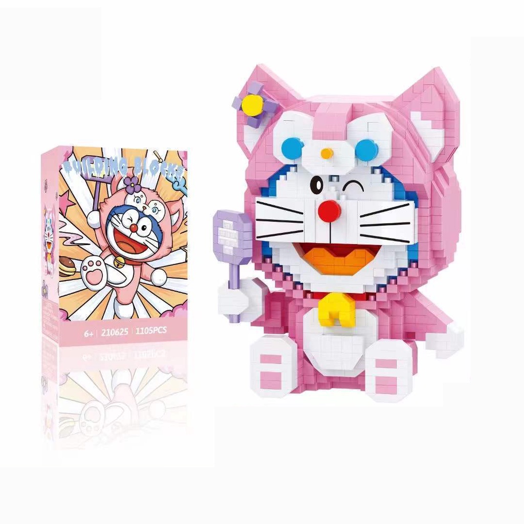 Bộ Đồ Chơi Lắp Ráp Hình Doraemon Dễ Thương