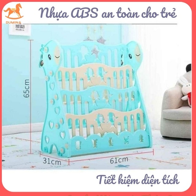 Kệ sách trẻ em bằng nhựa 4 tầng thông minh KS4T
