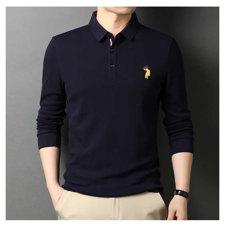 Áo polo nam dài tay lịch sự kiểu dáng lịch sự phù hợp với mọi khách hàng.