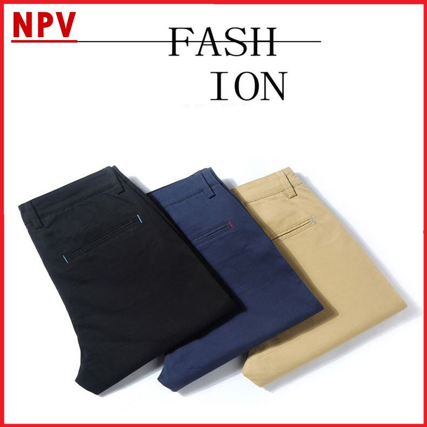 Quần kaki nam NPV chất liệu trẻ trung, quần thô nam dáng boby không xù 4 màu