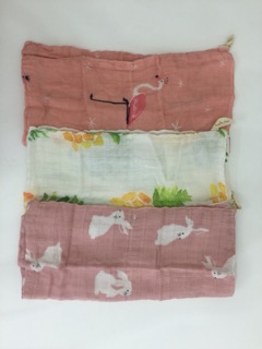 Khăn xô set 3 túi Zip Muslin Tree