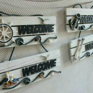 Bảng treo welcome 3 thanh gỗ cute