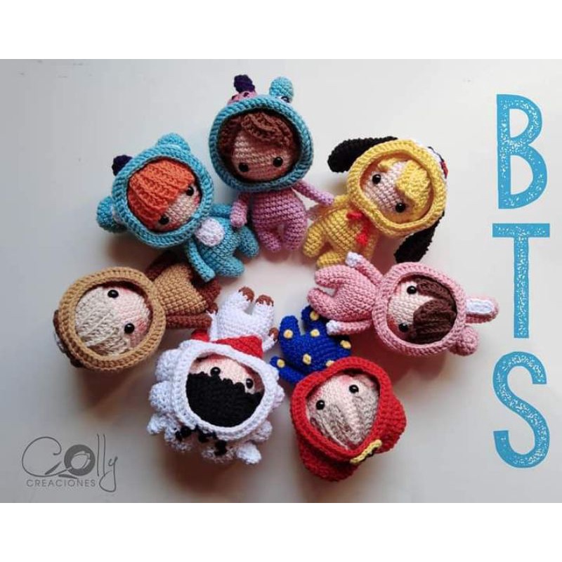 Bộ búp bê len BTS cosplay BT21 handmade đáng yêu