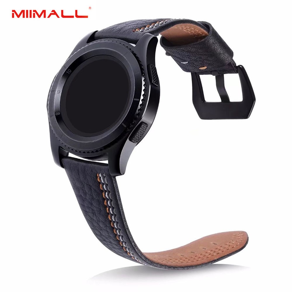 Dây đeo bằng da thật cho đồng hồ thông minh Samsung Gear S3 Classic / S3 Frontier Genuine