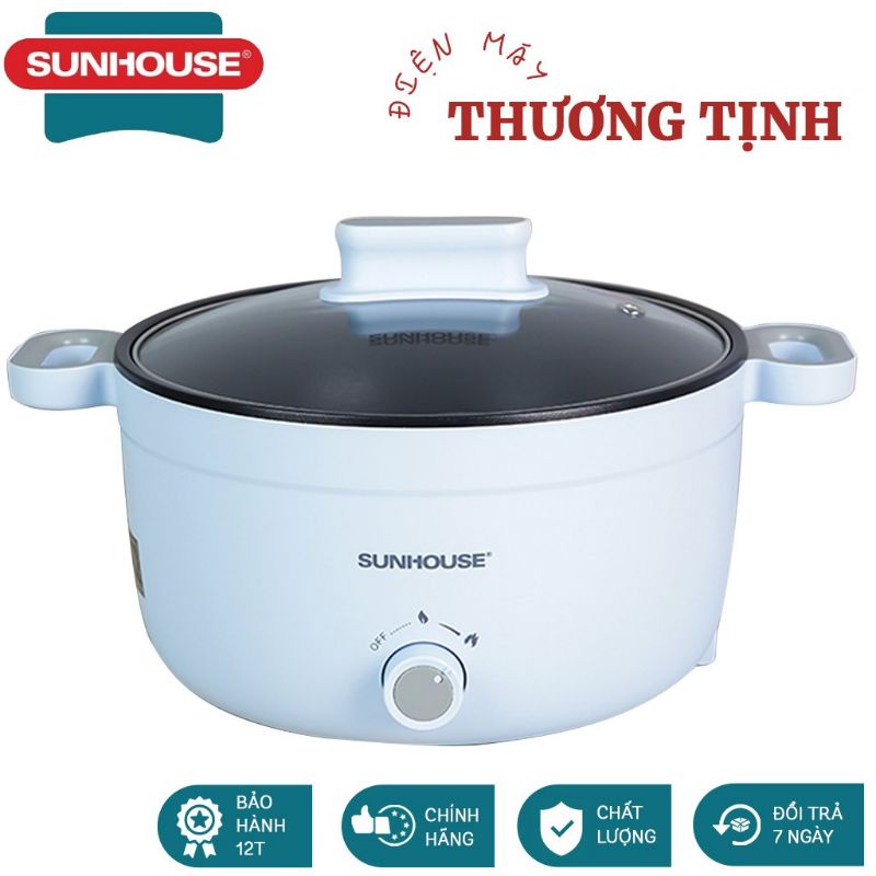 Nồi lẩu điện, nồi lẩu đa năng Sunhouse 4528 dung tích 3,5 lít hàng chính hãng giá tốt