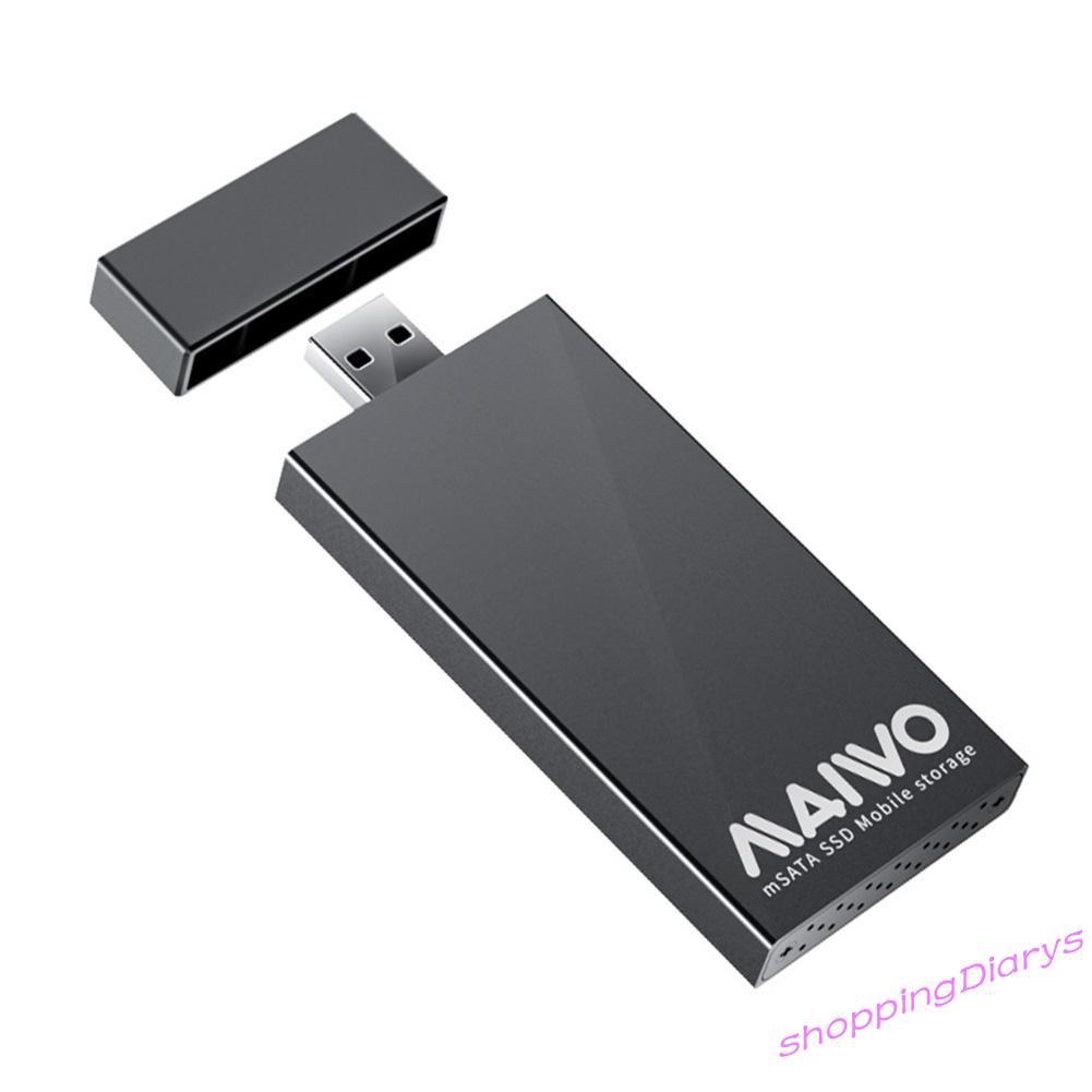 ✤Sh✤ MAIWO K1642S 5Gbps USB 3.0 to mSATA SSD Box Aluminum Alloy Mobile Enclosure