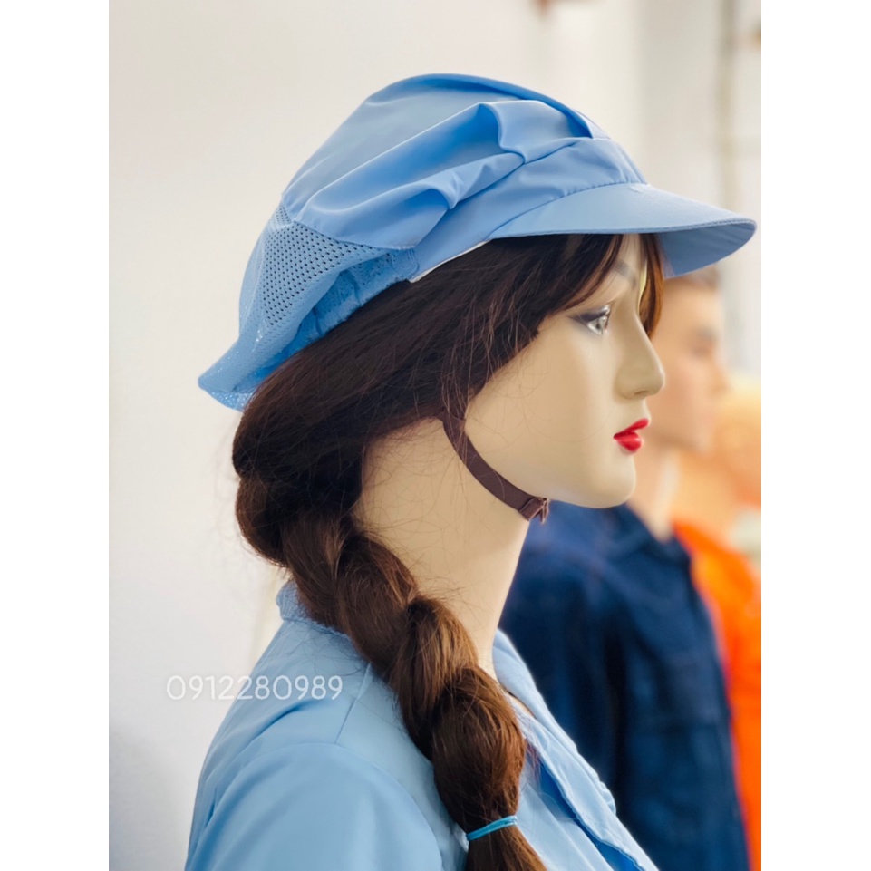 [Áo+Quần+Nón] Đồng Phục Thực Phẩm màu xanh ngắn tay _ Hình chụp thật