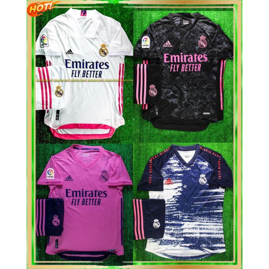 (Hàng Thailand Super) Bộ Áo bóng đá Real ( Real Madrid ) 2020/2021 chuẩn thi đấu