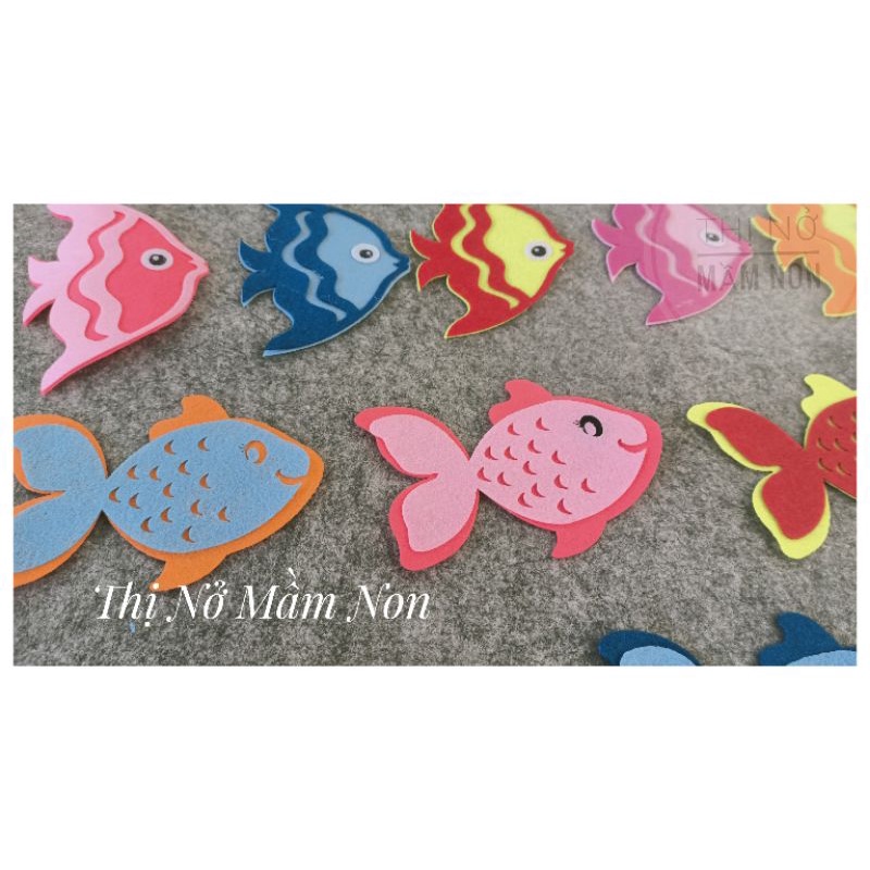 Con cá con vật gắn rèm vải nỉ gắn rèm hoặc trang trí mầm non