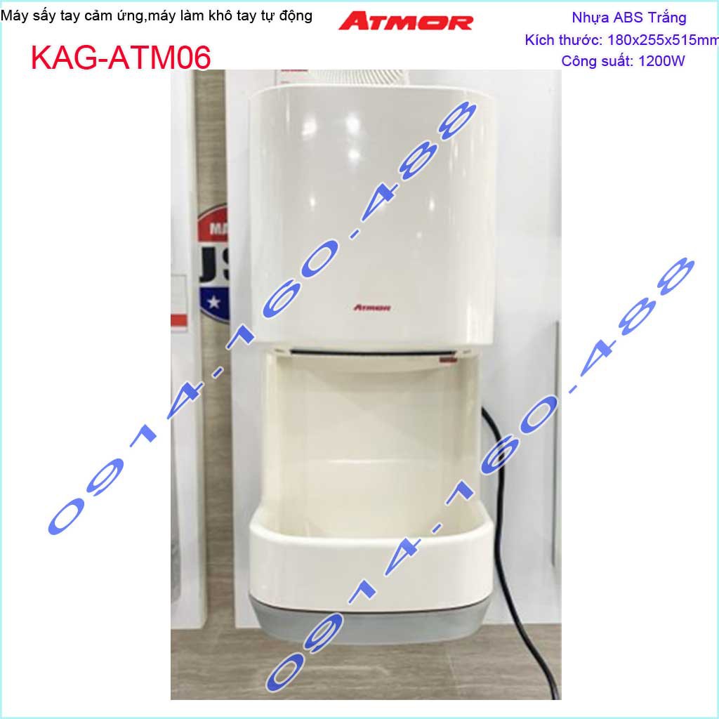 Máy sấy tay cảm ứng Atmor KAG-ATM06, máy sấy tay tự động có khay khô nhanh sử dụng tốt siêu bền