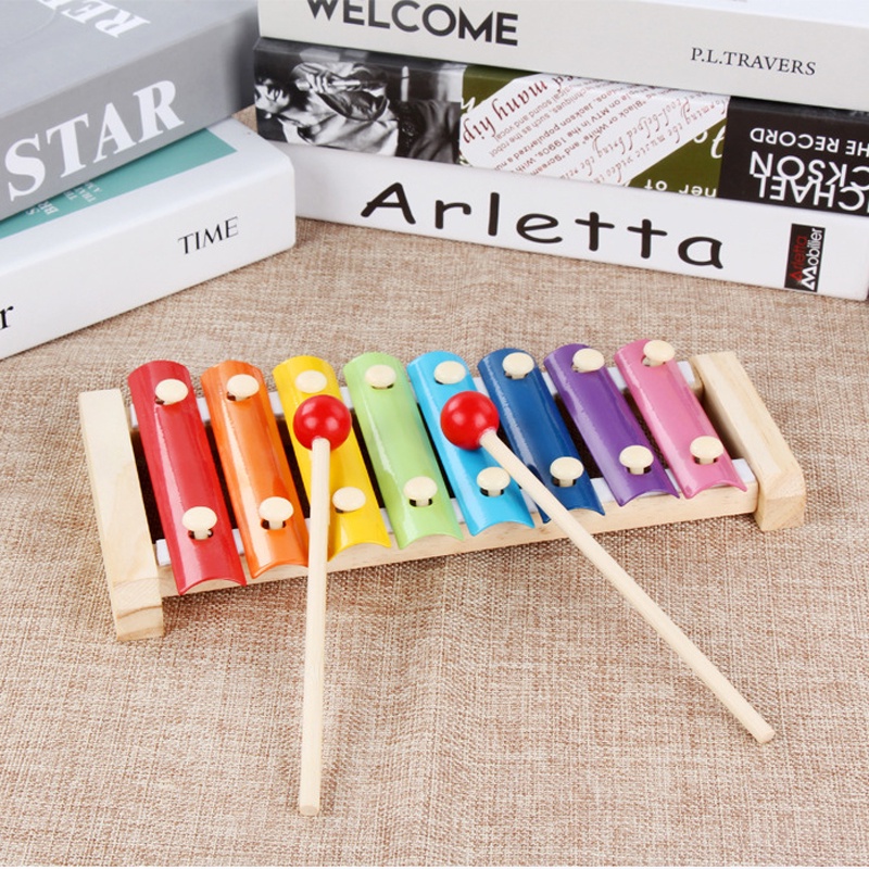Đồ Chơi Đàn Gõ Màu Sắc Piano Xylophone Với 8 Thanh Nhạc Giúp Bé Phát Triển Tư Duy Âm Nhạc