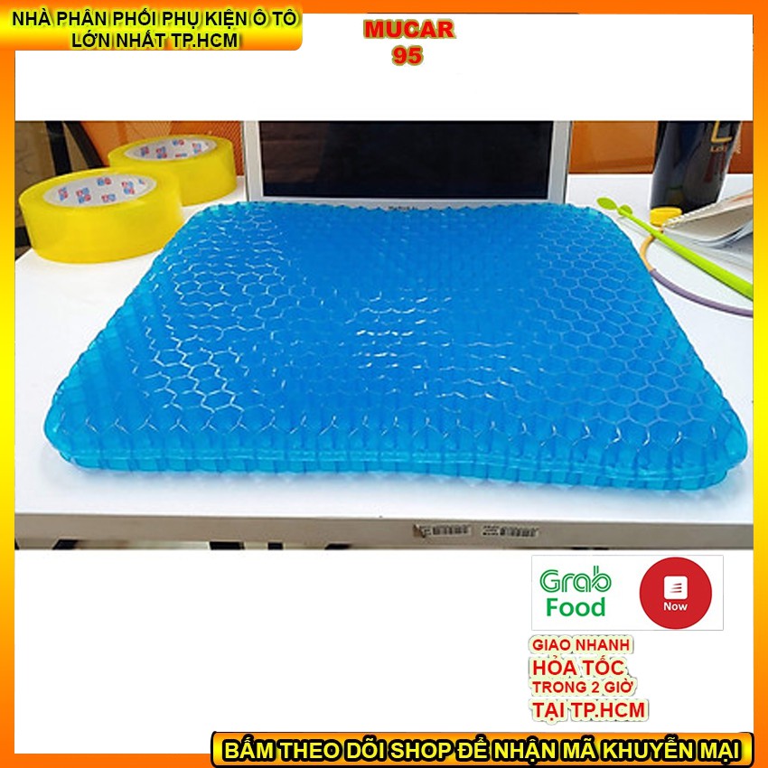 Đệm Ngồi Thoáng Khí Chống Trĩ 3D 2 Lớp Đệm Gel Tổ Ong Lót Ghế Trên Ô Tô Giúp Tuần Hoàn Máu,Chống Đau Mỏi Lưng