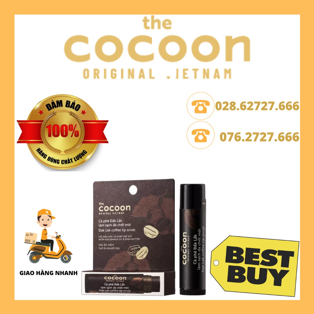 Son Tẩy Sạch Da Chết Môi Cocoon (5g)