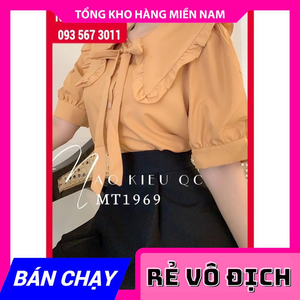 ÁO KIỂU CỔ SEN TAY NGẮN MT1969 ⚡HÀNG ĐẸP⚡ẢNH THẬT⚡ ÁO KIỂU TIỂU THƯ ⚡ ÁO KIỂU CÔNG SỞ  MY