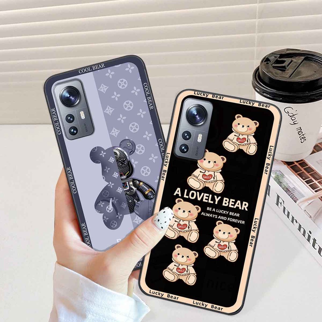 Ốp Xiaomi 12 / 12 Pro bear brick, gấu đáng yêu, dễ thương