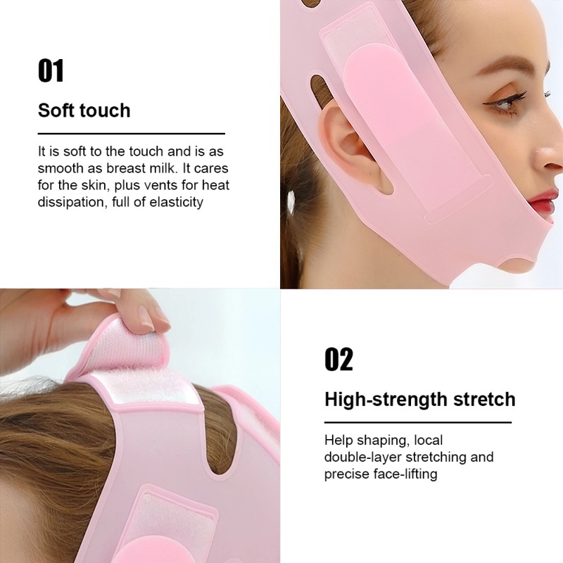 1 Đai Silicone Nano Nâng Cơ Mặt Tạo Cằm Chữ V Thon Gọn Chống Nếp Nhăn