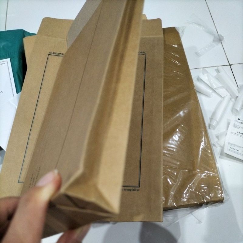 Túi hồ sơ viên chức mẫu HS09a giấy dày dai đáy 5cm (5 cái)