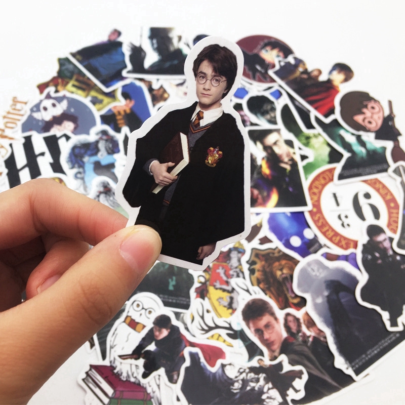 Sticker Set 50 Hình Dán Trang Trí Hình Nhân Vật Trong Phim Harry Potter