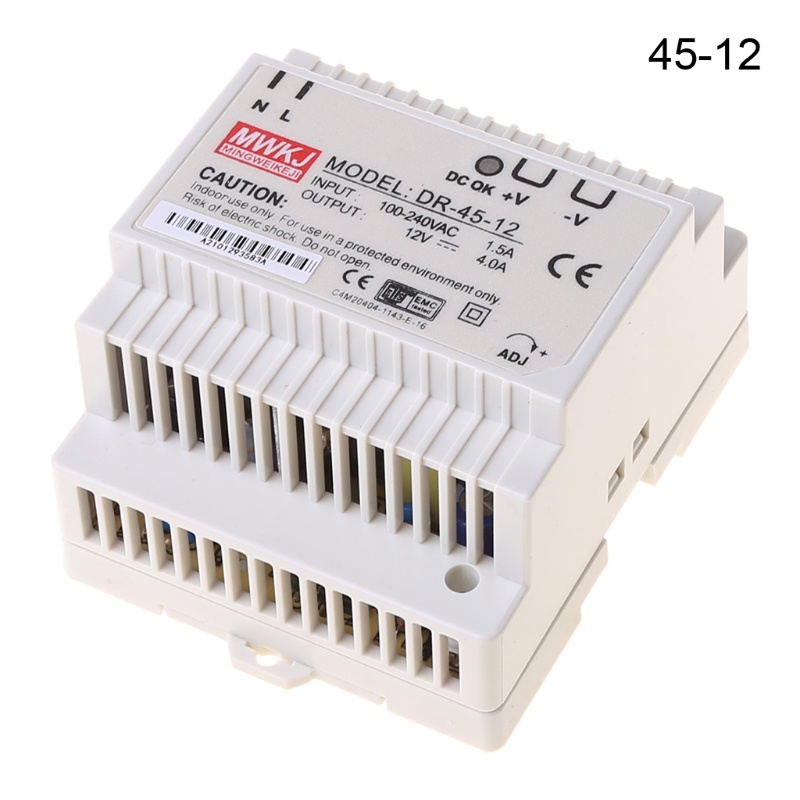Công Tắc Nguồn Điện Dr-45 5v 12v 15v 24v Din