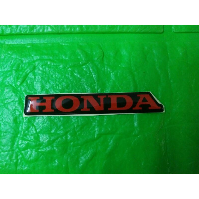 Tem nổi dán mặt nạ trước xe honda màu đỏ phản quang
