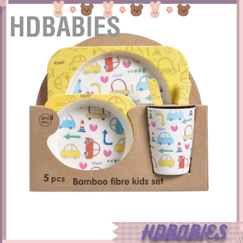 [Bán Nóng] Bát ăn dặm cho bé từ 5 tháng tuổi chất liệu gốm sứ cao cấp，Sợi tre Bộ đồ ăn trẻ em Phim hoạt hình Bát đồ dùng ăn dặm kiểu nhật cho bé HDbabies