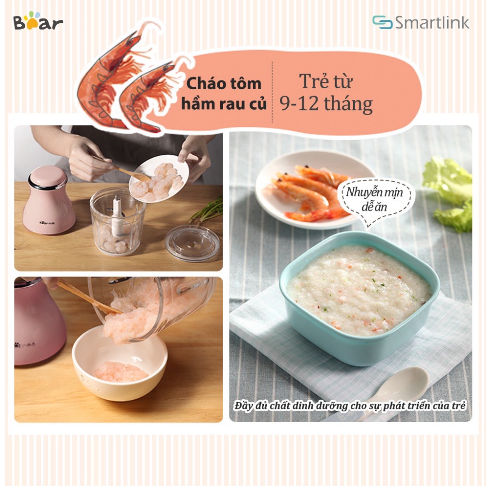 Máy Xay Thực Phẩm Đa Năng Bear QSJ-B02U2 - Hàng Chính Hãng - Bảo Hành 18 tháng