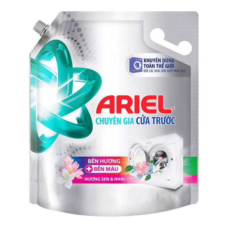 NƯỚC GIẶT ARIEL CỬA TRƯỚC HƯƠNG SEN NHÀI 1.5KG/3.2KG