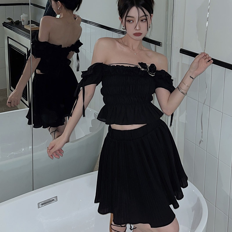 Áo Tay Ngắn Trễ Vai Thời Trang Mùa Hè Cho Nữ