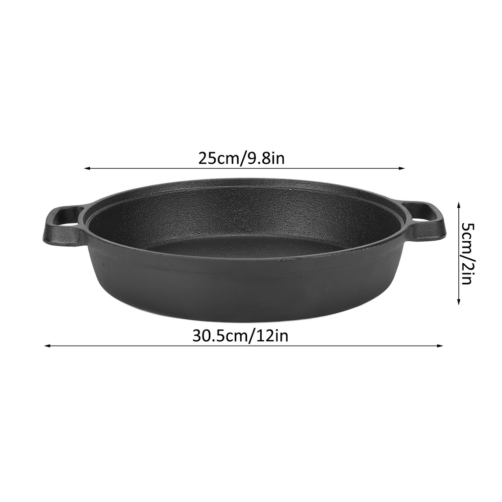 Hàng Hot Chảo Chiên 2 Tay Cầm Bằng Sắt Dày Dặn 25CM Dùng Cho Gia Đình Hàng giao ngayvirgina056