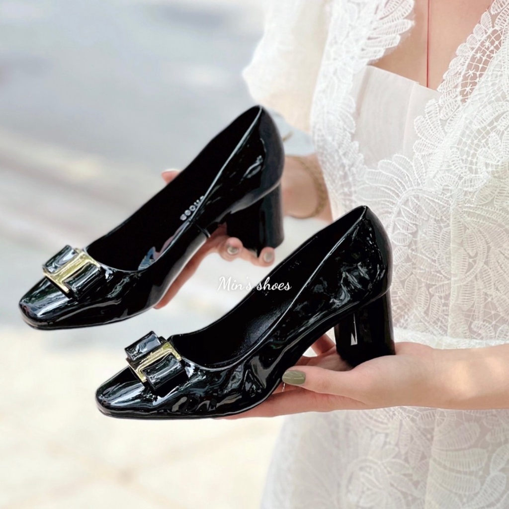 Min's Shoes - Giày Gót Vuông Da Mềm Cao Cấp VN113