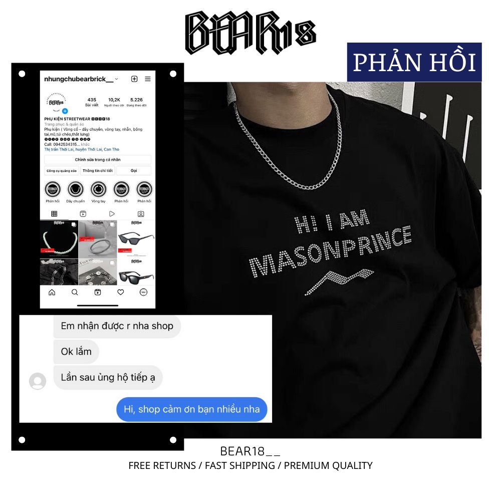 (FULL SIZE) Dây chuyền bạc thép titan không gỉ mắc xích trơn đơn giản cá tính unisex 5mm 7mm 9mm BEAR18