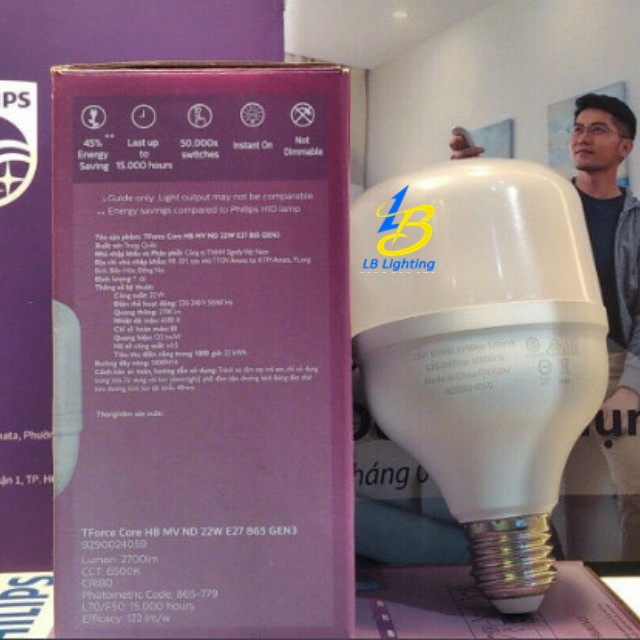 Bóng đèn led Trụ 22w Philips , chính hãng, tuổi thọ cao, tiết kiệm điện , cực sáng - Lê Bùi Lighting | BigBuy360 - bigbuy360.vn