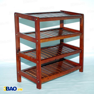 Kệ giày gỗ cao su 4 tầng 62cm