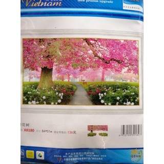 Tranh theu chữ thập cây tình yêu kt 84x51cm