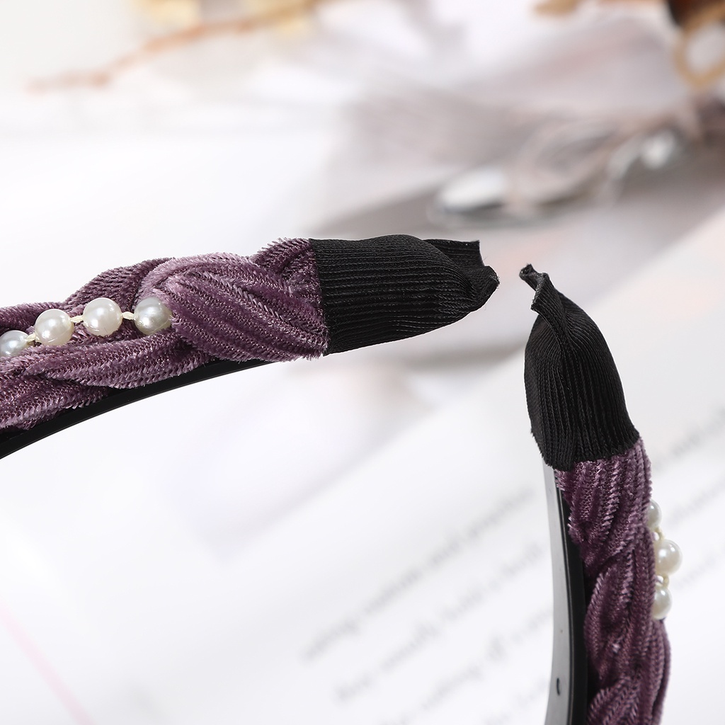 Haimeikang Phụ kiện tóc thời trang cho nữ Mũ cài tóc bện ngọc trai