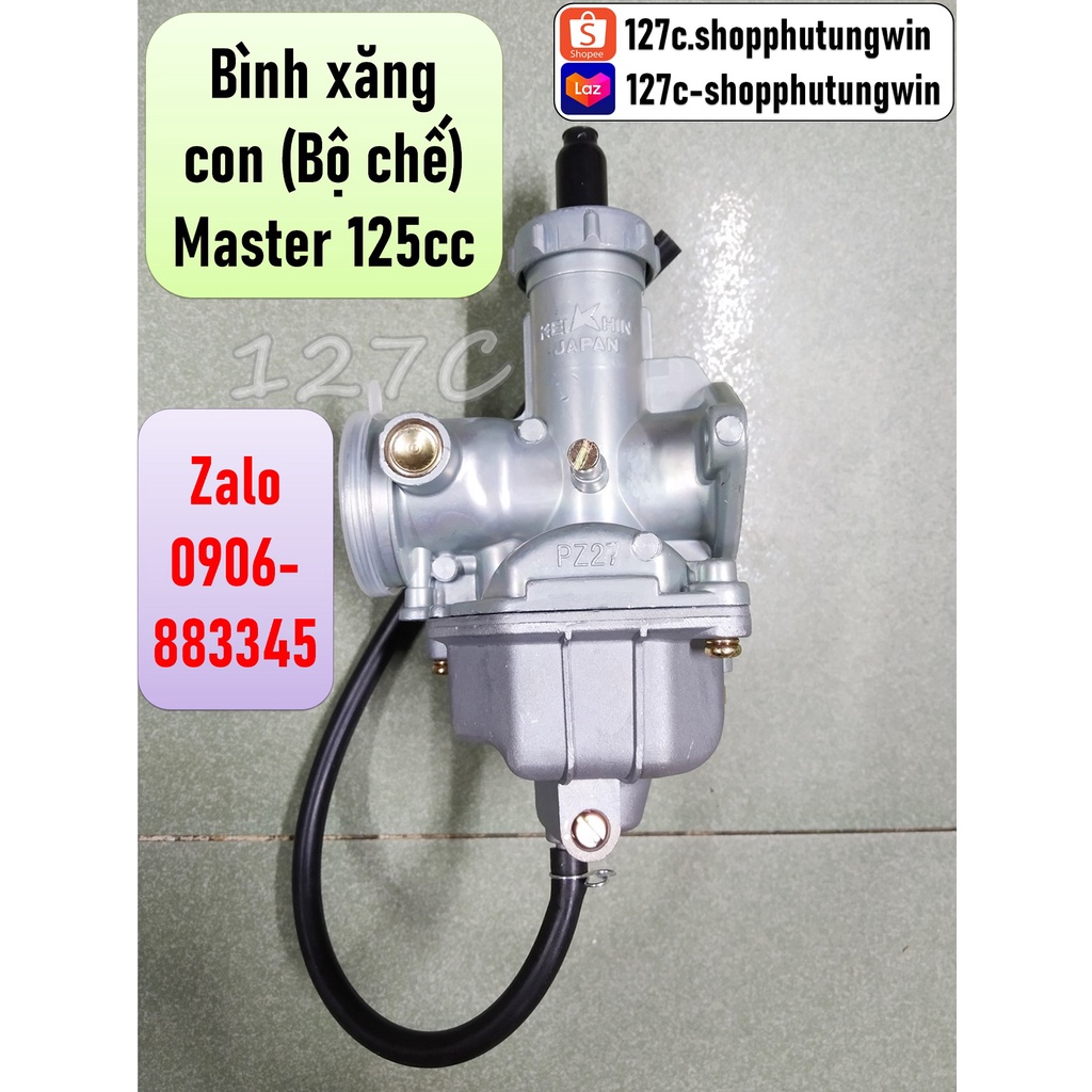Bình xăng con / Chế hoà khí Honda Master 125cc phù hợp CG125 GD110 Bonus125 Husky125
