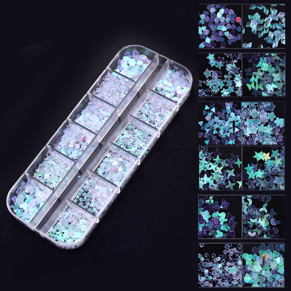 [Hàng mới về] Hộp 12 ngăn đựng phụ kiện trang trí móng mới