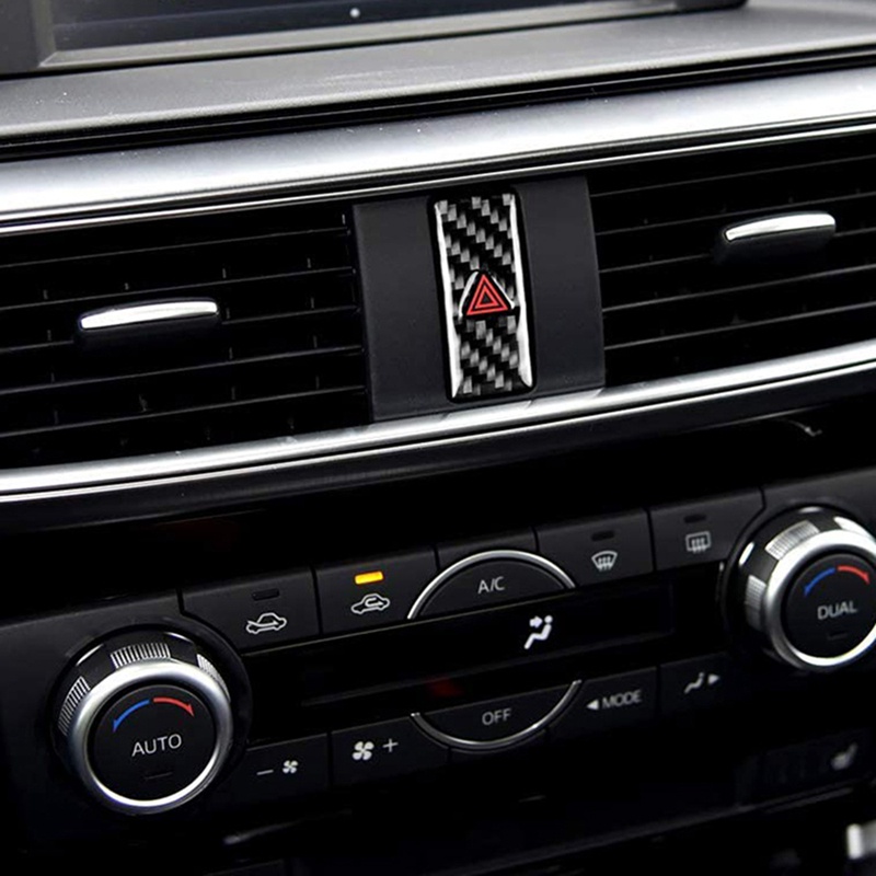 Viền Bọc Nút Điều Khiển Trung Tâm Bằng Sợi Carbon Cho Mazda CX-5 CX5 2017 2018 2019 2020