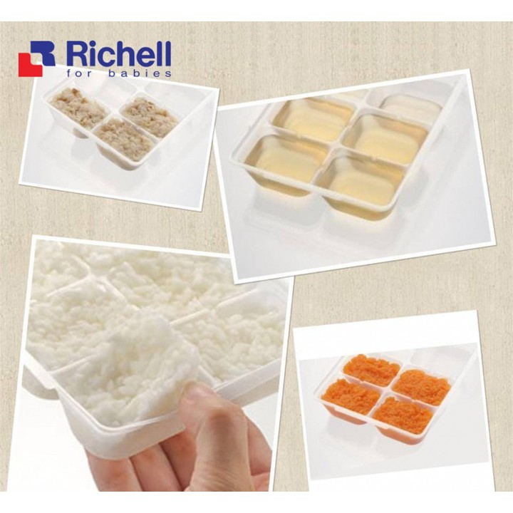[CHÍNH HÃNG] Bộ khay trữ đông Richell có nắp 15ml/25ml/50ml RC49070-80-90