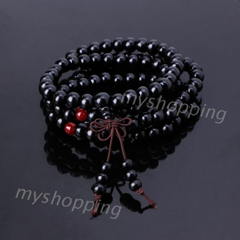 Vòng chuỗi 108 hạt gỗ đàn hương loại 8mm