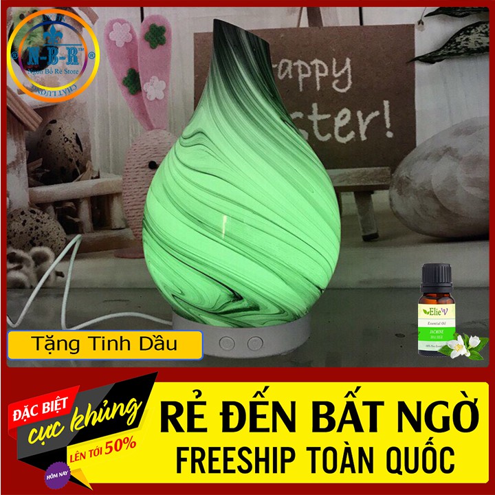 [Free Ship] Máy Khuếch Tán Tinh Dầu Thủy Tinh Vân Đá AROMA,Máy Phun Sương Tạo Ẩm 3D,Nhập Khẩu Chính Hãng Bởi NBR STORE