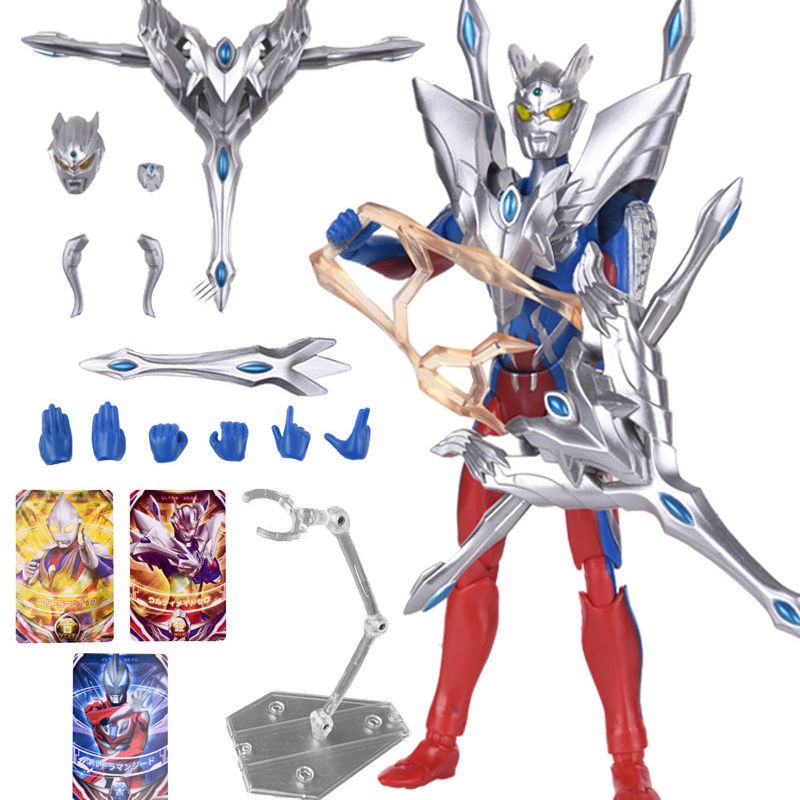 ✉Diga Ultraman gậy phép thuật thiết bị biến hình đồ chơi siêu nhân có thể di chuyển được