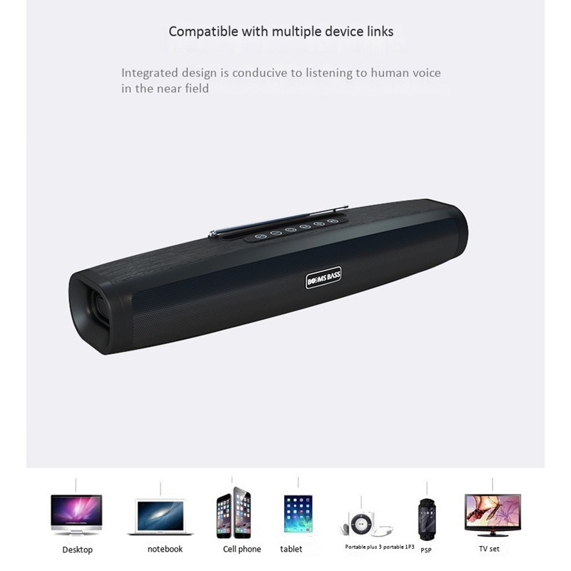 Booms Bass-L1 Wireless Bluetooth Speaker Hifi Soundbar Super Bass